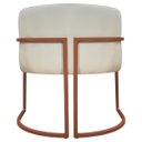 Ver mais imagens de Poltrona Decorativa para Sala Recepção Luna Tecido Sintético Cores Base de Ferro Bronze