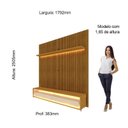 Ver imagem 4 de Rack com Painel Impressão Ripada para TV até 75 Polegadas com Led e Rodízios Requinte 179,2cm Gelius Móveis