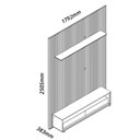 Ver imagem 3 de Rack com Painel Impressão Ripada para TV até 75 Polegadas com Led e Rodízios Requinte 179,2cm Gelius Móveis