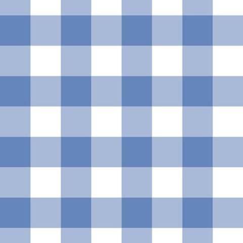 Papel de Parede Doce Estilo Xadrez Azul 82007