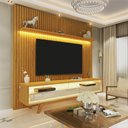 Ver imagem 2 de Rack com Painel para TV até 75 Polegadas Ripado Led com Pés 184cm Nobre 100% MDF