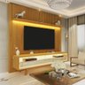 Rack com Painel para TV até 75 Polegadas Ripado Led com Pés 184cm Nobre 100% MDF - 2