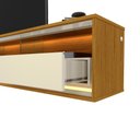 Ver imagem 6 de Rack com Painel para TV até 75 Polegadas Ripado Led com Rodízios 184cm Nobre 100% MDF