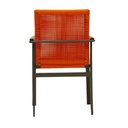 Ver imagem 2 de Poltrona de Área Gourmet em Alumínio e Corda Náutica Laranja