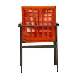 Poltrona de Área Gourmet em Alumínio e Corda Náutica Laranja - 2