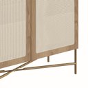 Ver imagem 6 de Balcão Bar 2 Portas 93cm Palhinha Pé Metal Dourado Oslo Marrom/Hanover