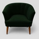 Ver imagem 5 de Conjunto 2 Poltronas Estofada para Sala de Estar Aconchegante Tecido Veludo Pés de Madeira