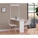 Ver imagem 1 de Conjunto de Mesa Dobrável Retrátil 100cm Branca com 2 Cadeiras Eiffel - Branco