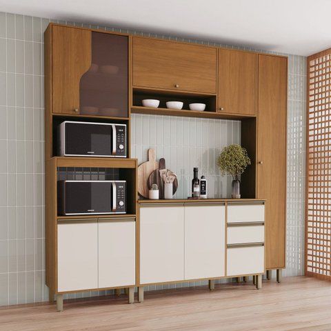 Cozinha Compacta 4 Peças com Torre Quente e Paneleiro Venaly