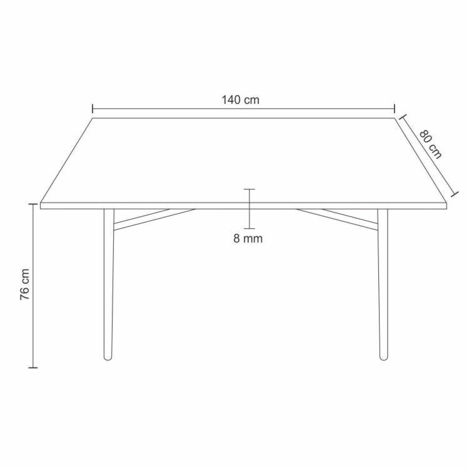 Conjunto Sala de Jantar Mesa Ráfia 140x80cm com 4 Cadeiras Cloe Base Aço Rivatti - 5