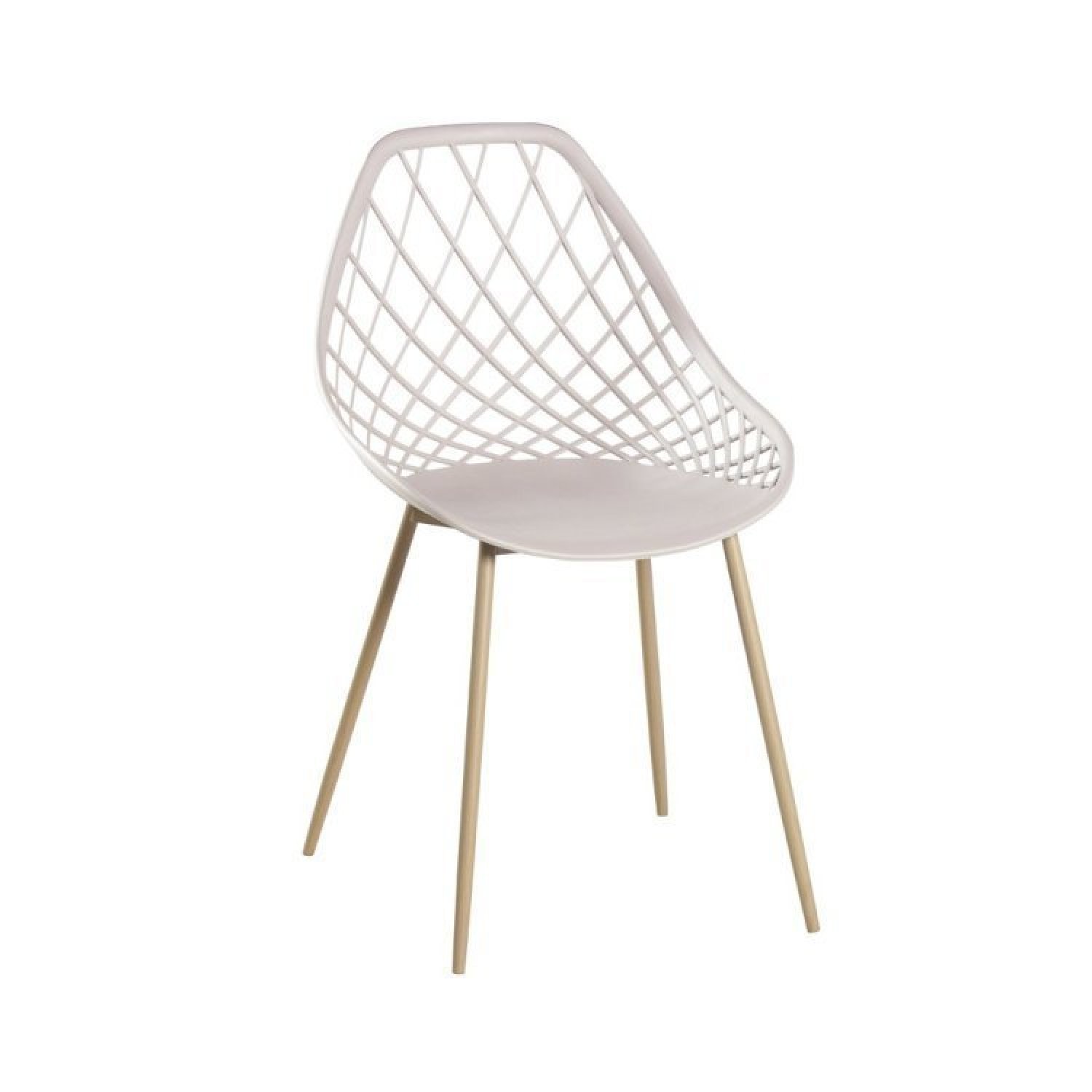 Conjunto Sala de Jantar Mesa Ráfia 140x80cm com 4 Cadeiras Cloe Base Aço Rivatti - 3