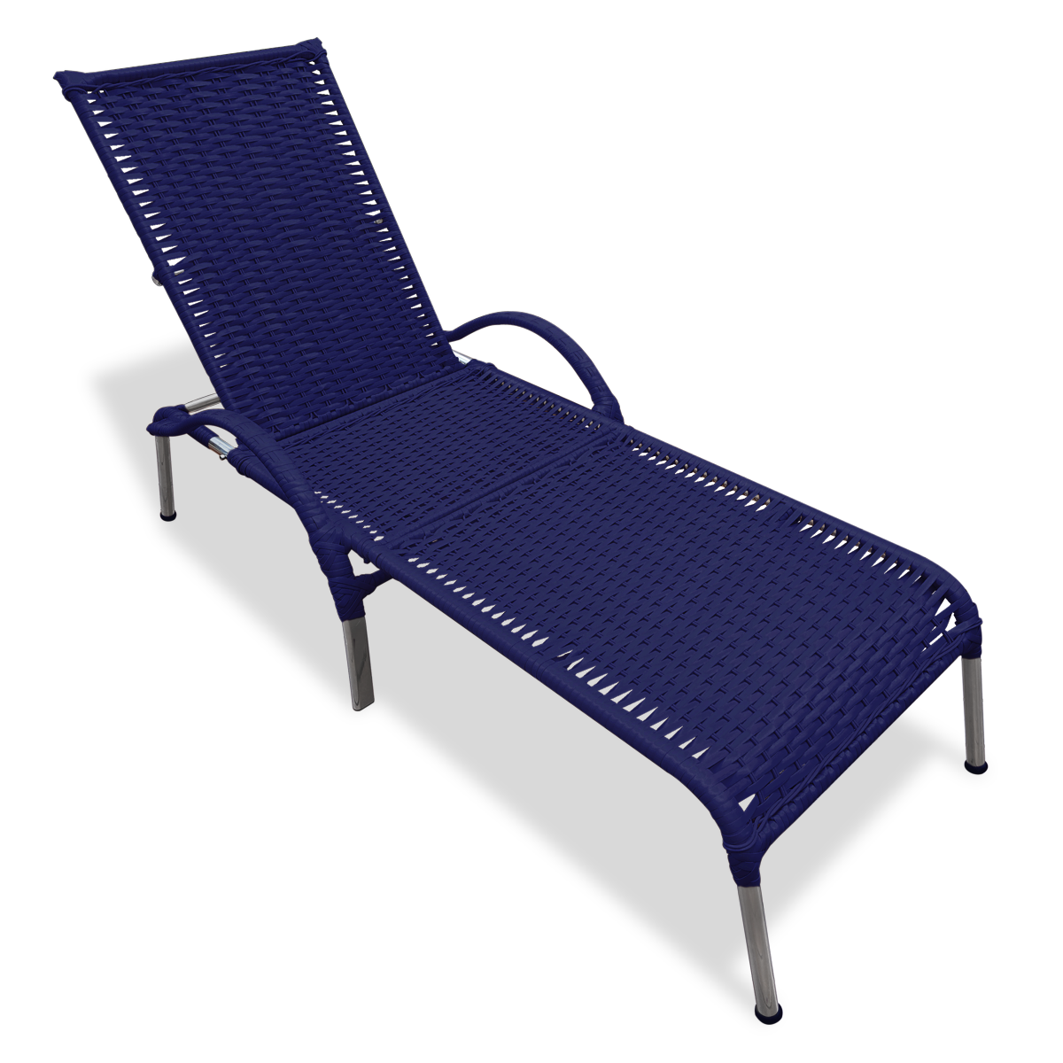 2 Cadeiras Fibra Sintética Regulável P/ Varanda Julia + Mesa Cor:azul - 3