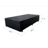 Cama Box Baú Solteiro 88 Tecido Sintético Preto Com Colchão Alegro Bello Box Espuma D28 Cinza - 3