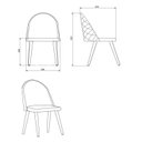 Ver imagem 3 de Kit 2 Cadeiras para Sala de Jantar Escritório Estofada Madeira Maciça Ergonômica Ediane Yescasa