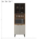 Ver imagem 4 de Paneleiro Cozinha 2 Portas Vidro 2 Portas Mdp Firenze Amendola Touch Nude Prime Tx 94551 Demóbile