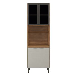 Paneleiro Cozinha 2 Portas Vidro 2 Portas Mdp Firenze Amendola Touch Nude Prime Tx 94551 Demóbile