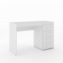 Ver imagem 4 de Escrivaninha Pequena 4 Gavetas 120cm Branco