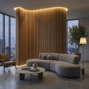 Ver imagem 2 de Kit 50 Placas Ripadas Efeito Black Line Painel Decorativo Autocolante