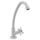 Ver imagem 1 de Torneira Cozinha Mesa Bica Móvel Abs Branco Slim 1/4 V