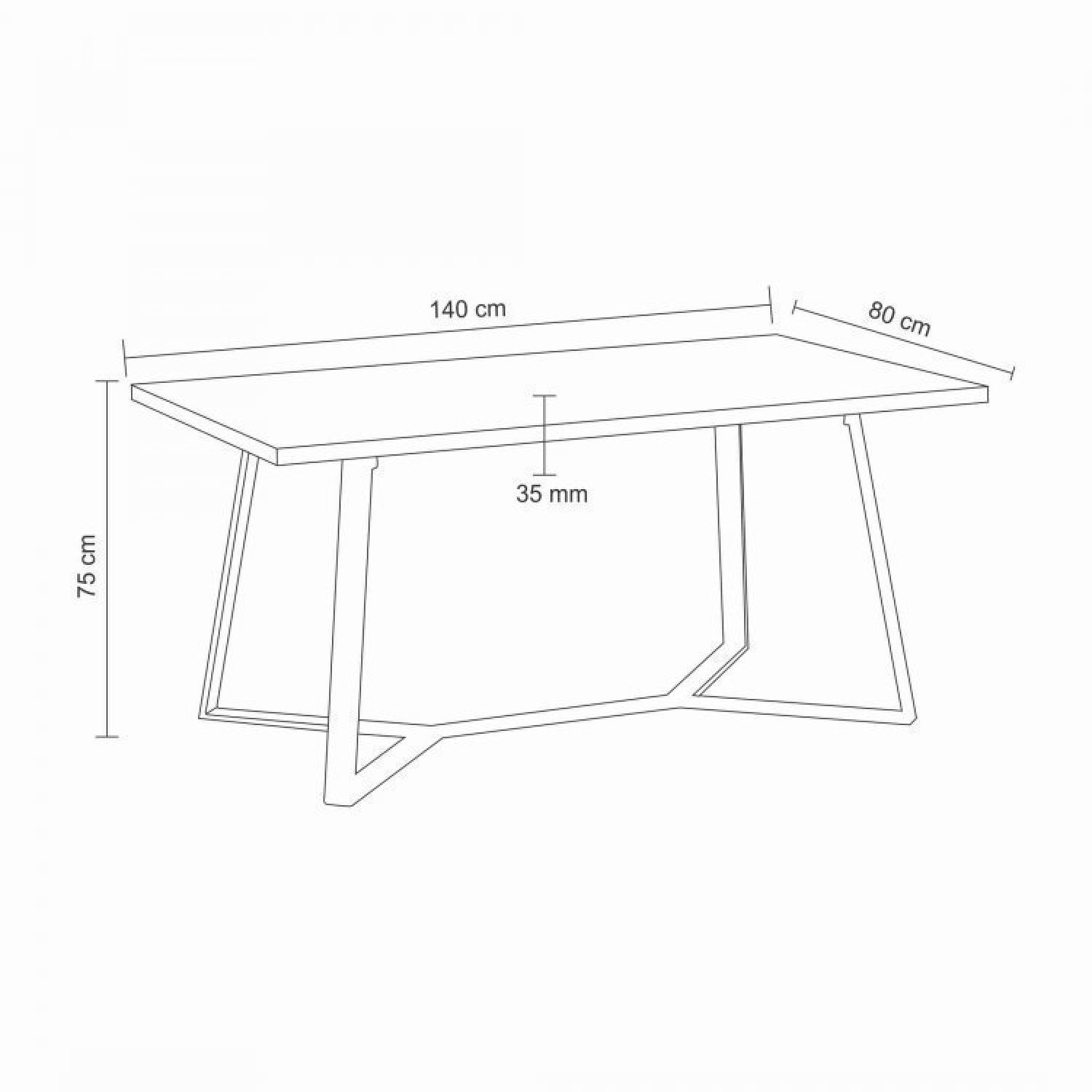 Conjunto Sala de Jantar Mesa Romã 140x80cm com 4 Cadeiras Cloe Base Aço  - 6