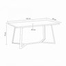Conjunto Sala de Jantar Mesa Romã 140x80cm com 4 Cadeiras Cloe Base Aço  - 6