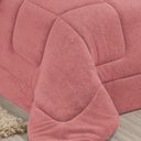 Ver imagem 3 de Coberdrom Robust Solteiro Manta Soft Sherpa Lã de Carneiro Pesado Grosso 1 Peça - Rosa