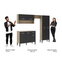 Ver imagem 6 de Cozinha Compacta Arizona Classic com Armário e Balcão Carraro - Carvalho-preto Carvalho-preto