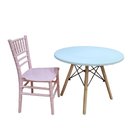 Ver imagem 1 de Kit Mesa Infantil Eames Branca 60cm + 1 Cadeira Tiffany Infantil Rosa