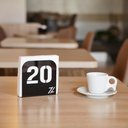 Ver imagem 5 de Porta Guardanapo Restaurante Numerado 1 Ao 20 Preto Acrílico de Mesa