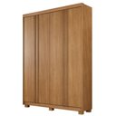 Ver imagem 1 de Guarda Roupa Lisboa 4 Portas Ripado 3 Gavetas 8 Prateleiras - Benetil