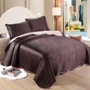 Ver imagem 2 de Kit Colcha Cobre Leito Cetim Fashion 3 peças Queen 240x260cm Doa Realce Premium Sultan