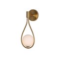 Ver imagem 2 de Arandela Dourada com Globo Branco 40cm 1g9 14608-pl