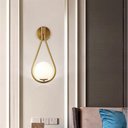 Ver imagem 3 de Arandela Dourada com Globo Branco 40cm 1g9 14608-pl