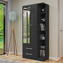 Ver imagem 1 de Guarda Roupa Solteiro com Espelho 2 Portas 2 Gavetas Moju 