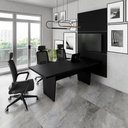 Ver imagem 1 de Mesa Reunião 2,00m X 0,90m 1cx Tomada e 3 Painéis de Tv F5 Cor:preto