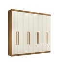 Ver imagem 2 de Guarda Roupa Casal 8 Portas 4 Gavetas Master New Cinamomo/Areia