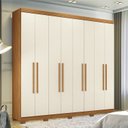 Ver imagem 1 de Guarda Roupa Casal 8 Portas 4 Gavetas Master New Cinamomo/Areia