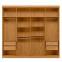 Ver imagem 4 de Guarda Roupa Casal 8 Portas 4 Gavetas Master New Cinamomo/Areia