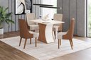 Ver imagem 2 de Mesa Jantar Luiza 120 4 Cadeiras Ivy Caramelo - Henn