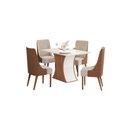Ver imagem 1 de Mesa Jantar Luiza 120 4 Cadeiras Ivy Caramelo - Henn