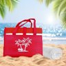 Esteira de Praia Dobrável Vira Uma Bolsa 90x170 Cm -vermelho - 3