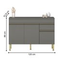 Ver imagem 4 de Balcão para Cozinha com Tampo e com 3 Portas Chester Gris