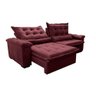 Sofá Retrátil e Reclinável 2,55m Cama inBox Big Fresh com SoftGel D40 Velupluma Vinho - 7