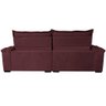 Sofá Retrátil e Reclinável 2,55m Cama inBox Big Fresh com SoftGel D40 Velupluma Vinho - 6