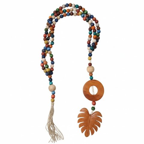 Enfeite Colar Terço de Mesa Decorativo Colorido_costela de Adão