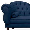 Ver imagem 2 de Divã Recamier Namoradeira C/Capitonê+ 02 Puffs-Ecotec Decor