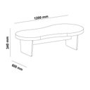 Ver imagem 3 de Conjunto 3 Peças Sala Estar Apoio Pet Mesa de Centro Magnum e Painel Nevada Marrom Carvalho/Off White