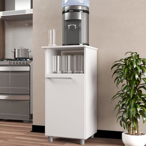 Balcão Para Água 1 Porta Branco Lilies Móveis