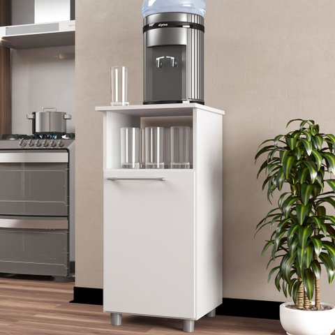 Balcão Para Água 1 Porta Branco Lilies Móveis