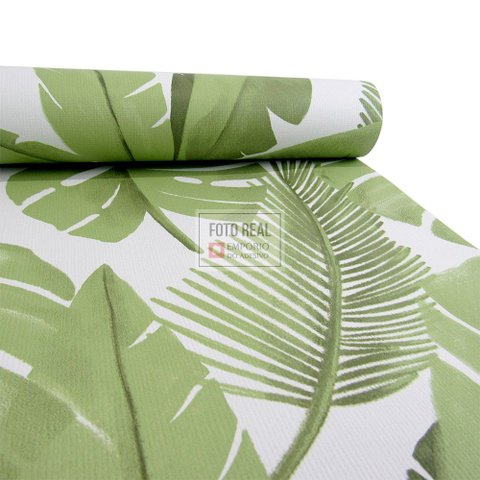 Papel de Parede Atemporal Verde Folhagens 3702 0,52 X 10,00m Bobinex